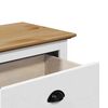 vidaXL Hallway Bench White and Brown Solid Pine Wood, Engineered Wood, Metal