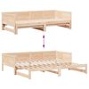 vidaXL Pull-out Day Bed Brown 80.12 x 72.44 x 22.24 in Solid Pine Wood