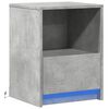 vidaXL Bedside Cabinet Concrete grey Engineered wood Standard Modern