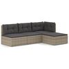 vidaXL Garden Lounge Set Grey PE rattan Medium Modular