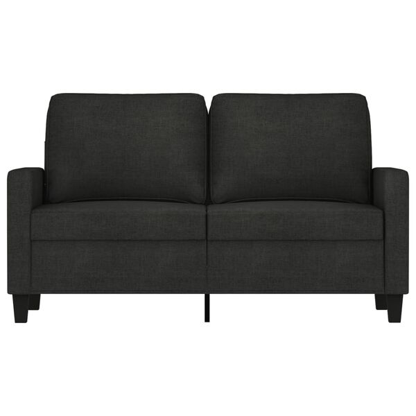 vidaXL 2-seater Sofa Black Fabric (100% polyester), metal frame, textilene