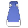 vidaXL Sun Lounger Blue Powder-coated steel, Polyester