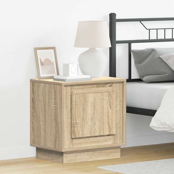 vidaXL Bedside Cabinet 2 pcs Sonoma Oak 17.32 x 13.58 x 17.72 in