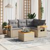 vidaXL Garden Sofa Set Beige