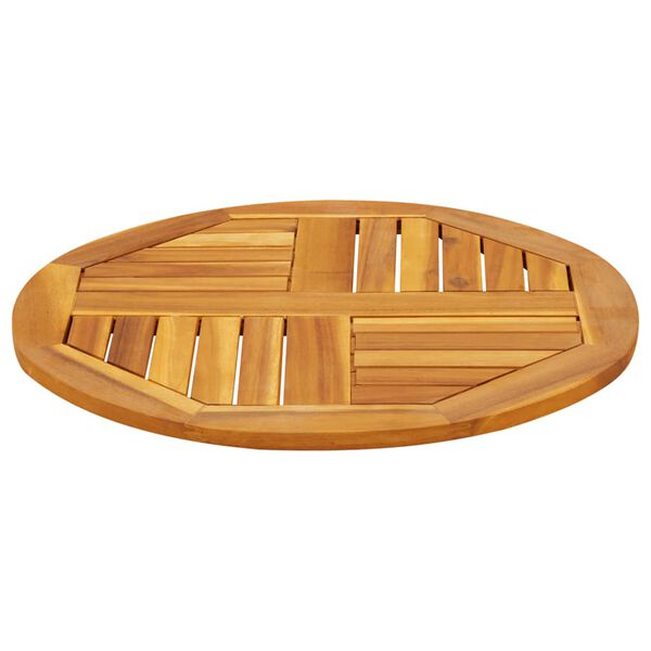 vidaXL Table Top Natural wood Solid acacia wood 23.6 inch diameter