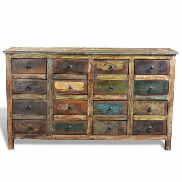 vidaXL Cabinet Multicolor Reclaimed solid wood Large Cabinet