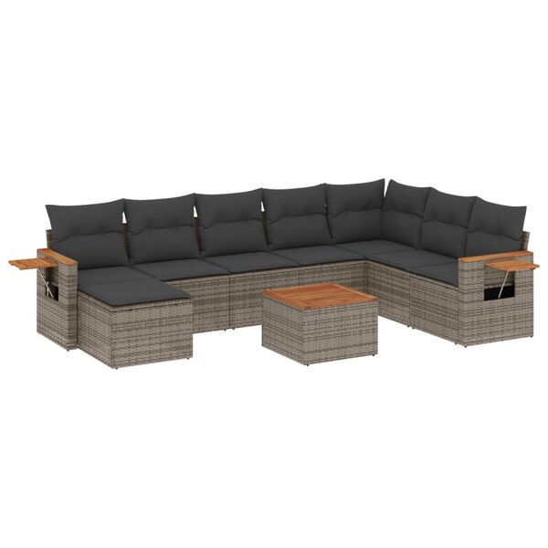 vidaXL Garden Sofa Set Grey