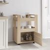 vidaXL Kitchen Trolley Sonoma Oak 23.6x17.7x31.5" Engineered Wood