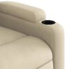 vidaXL Electric Massage Recliner Chair Cream Polyester, Metal, Plywood