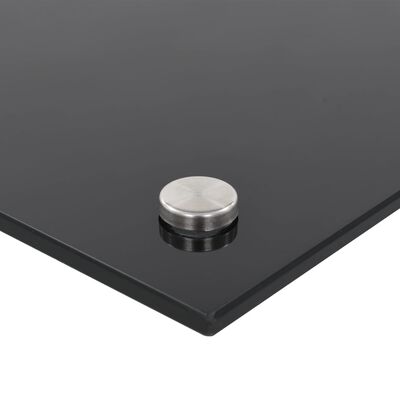vidaXL Kitchen Backsplash Black 35.4"x19.7" Tempered Glass