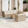 vidaXL Garden Sofa Set Beige and brown