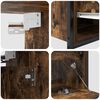vidaXL Bathroom Furniture Set Smoked Oak Engineered Wood Medium