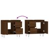vidaXL Bathroom Cabinet Brown Oak Engineered Wood, Iron Medium