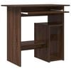 vidaXL Desk Brown Oak Engineered Wood Compact Desk Rectangular