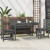 vidaXL Garden Dining Set Grey Solid Pine Wood 71.7 x 32.5 x 29.9 in