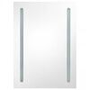 vidaXL Bathroom Cabinet Grey MDF with Melamine Finish, Glass Medium