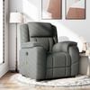 vidaXL Massage Recliner Chair Dark gray Polyester Single