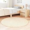 vidaXL Shaggy Rug Cream 100% Polyester 47.2x47.2 in Non-slip