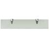 vidaXL Floating Shelf Set of 2 Frosted Tempered safety glass, Zinc alloy