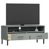 vidaXL TV Cabinet Grey Solid Pine Wood TV Cabinet Rectangular