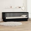 vidaXL Day Bed Black Solid pine wood 39.4 x 78.7 in