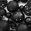 vidaXL Christmas Ball Set Set of 100 Black Plastic Various