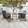 vidaXL Garden Dining Set Grey, Dark Grey