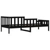 vidaXL Day Bed Black Solid Pine Wood 80.1 in x 34.6 in x 27.0 in