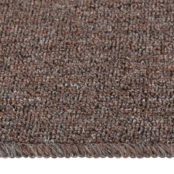 vidaXL Stair Mat Set of 15 Brown 100% PP 29.5 x 7.9 in Stair Mat
