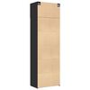 vidaXL Storage Cabinet Black Engineered Wood Tall Storage Cabinet
