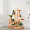 vidaXL Flower Stand Natural wood Solid wood fir Tall Stackable