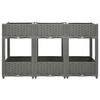 vidaXL Raised Bed Light Grey Polypropylene 47.2x15.7x28.0 in Durable
