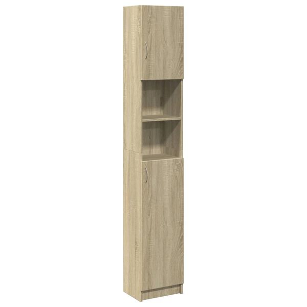 vidaXL Bathroom Cabinet Sonoma oak Engineered wood Medium