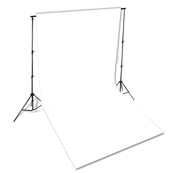 vidaXL Backdrop Cotton without Stand White 20 x 10 feet
