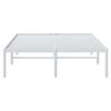 vidaXL Bed Frame White Powder-Coated Steel Small Double Bed Frame