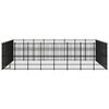 vidaXL Dog Kennel Black Powder-coated steel 555.7 sq ft Durable