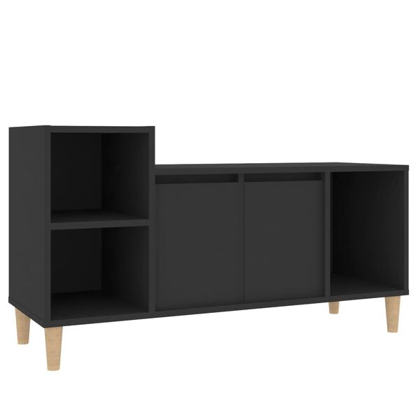 vidaXL TV Cabinet Black Engineered wood 39.4 in x 13.8 in x 21.7 in