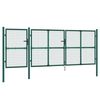 vidaXL Mesh Garden Gate Green 157.5x49.2" Galvanised Steel