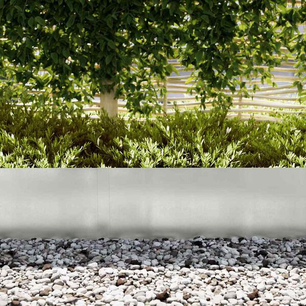 vidaXL Lawn Edgings 30 pcs Silver 39.4 x 0.2 x 11.8 in Stainless steel