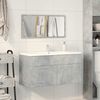 vidaXL Bathroom Cabinet With Mirror Concrete grey Engineered wood Medium