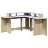 vidaXL Desk Sonoma oak Engineered wood Large Corner Desk Modern
