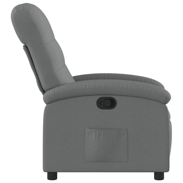 vidaXL Recliner Chair Dark grey Polyester fabric, metal, plywood Large