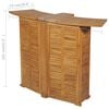 vidaXL Outdoor Bar Set Brown Solid Teak Wood Medium Foldable