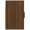 vidaXL Wall-mounted Bedside Cabinet Set of 2 Brown oak Engineered wood
