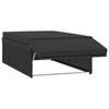 vidaXL Garden Sofa Set Black PE rattan, powder-coated steel, polyester