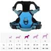 vidaXL Dog Harness Blue Polyester Medium Adjustable Armrests