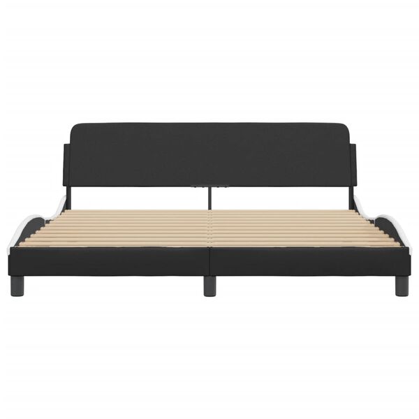 vidaXL Bed Frame Black and White