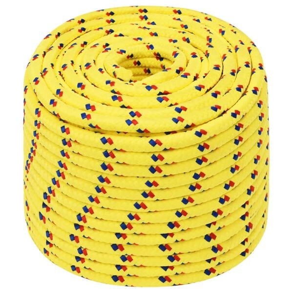 vidaXL Boat Rope Yellow 0.47 " 328.1 ' Polypropylene