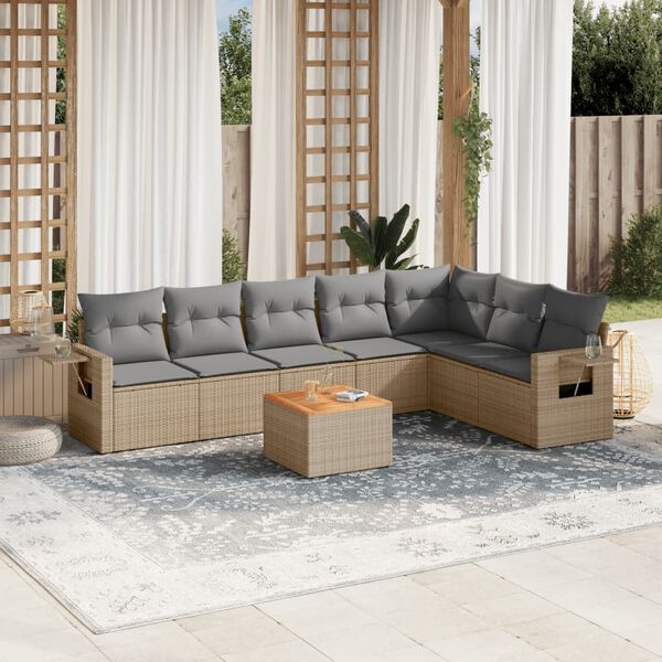 vidaXL Garden Sofa Set Beige