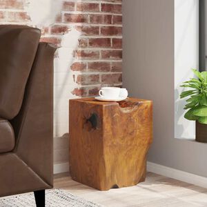 vidaXL Stool Brown Solid teak wood Medium-sized Statement Piece Stool